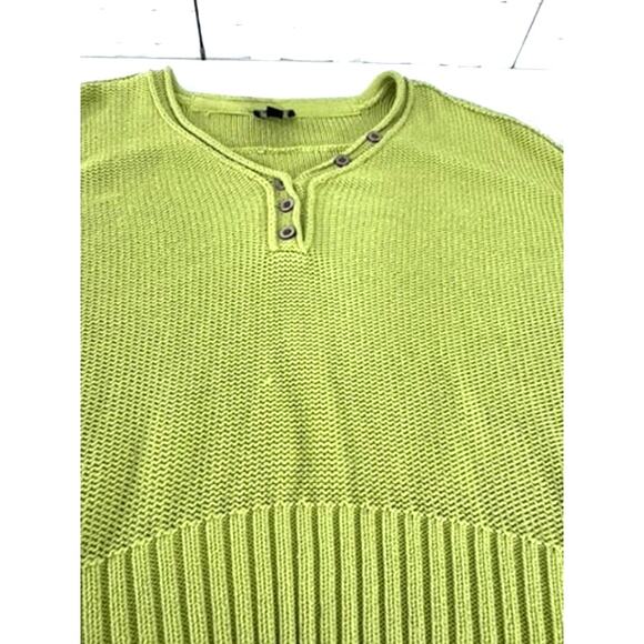 "LUMIE'RE" Lime Green Sweater, Slouchy, Size L,Oversize,SNAG IN SLEEVE,SEE PICS - Picture 6 of 14